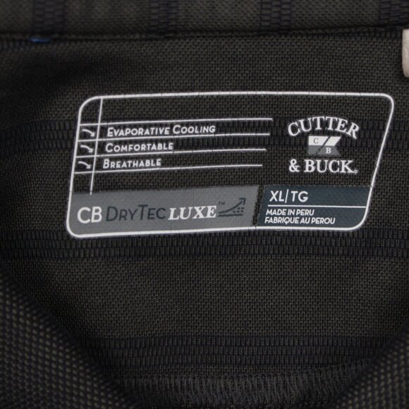 Cutter & Buck CB DryTec Luxe Polo Shirt Mens XL Gray Cotton/Polyester S/S Golf - Picture 7 of 13